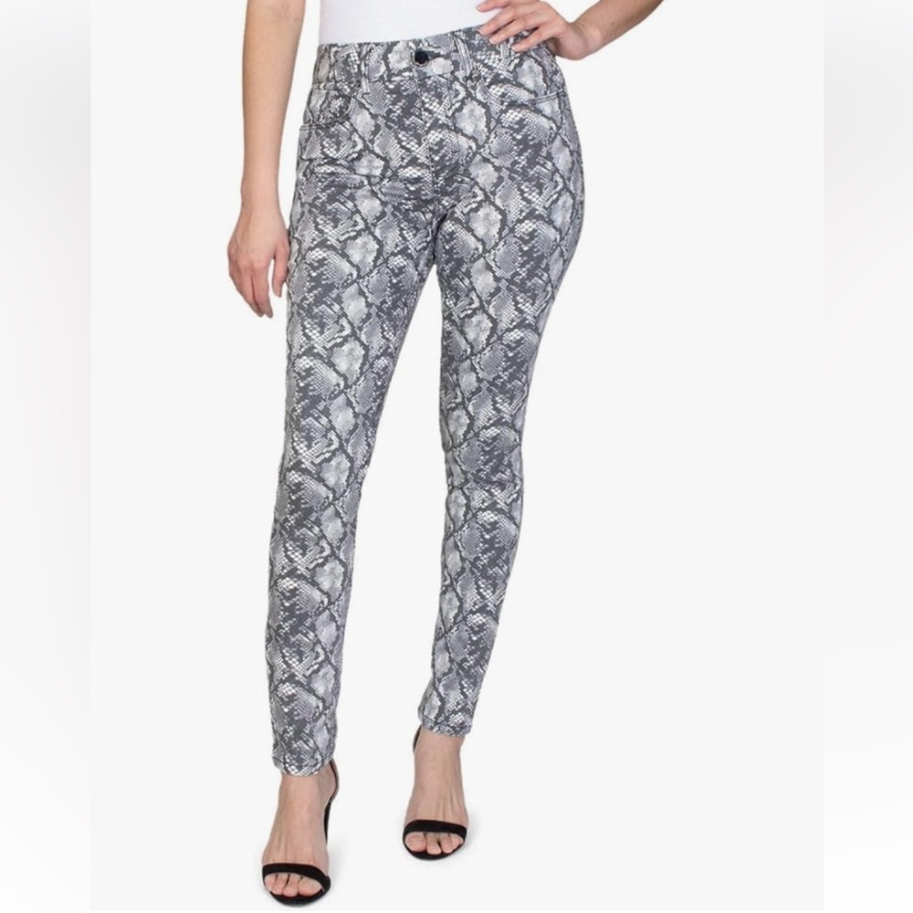 Seven7 Skinny Jeans Size 14 Snake Skin Print Animal Print Tummyless High Rise